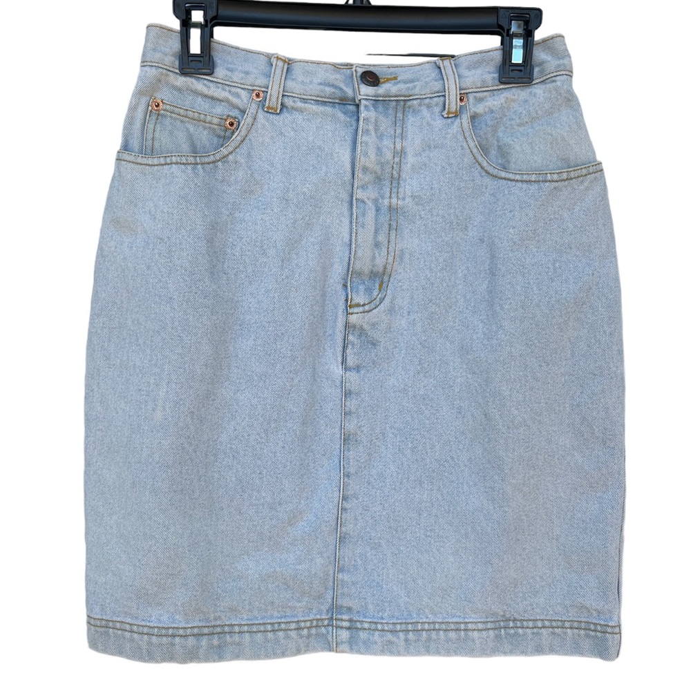 Marona 100% cotton jean skirt light wash size small
